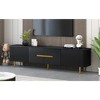 TIRAMISUBEST Minimalist TV Stand for TVs up to 85 Inches, Modern Entertainment Center Media Console with 4 Spacious Cabinets for Living room - 3 of 4