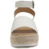 Soda TOPIC Women's Open Toe Espadrilles Platform Wedge Sandals - 3 of 4