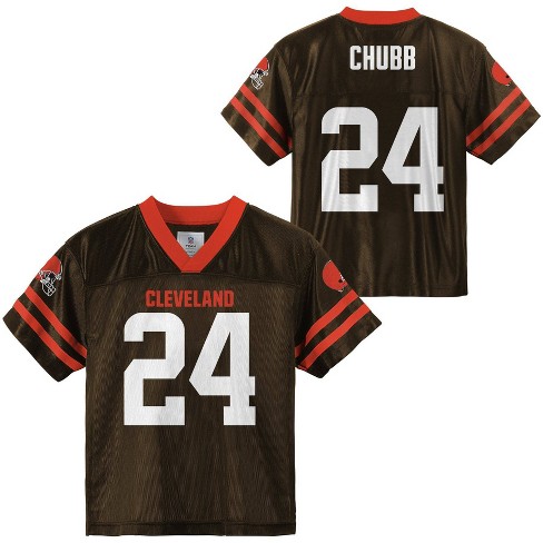 NFL Cleveland Browns Toddler Boys' Short Sleeve Chubb Jersey - 4T