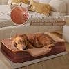 LAOTIES Orthopedic Dog Bed For Large Dog,Brown Egg Crate Foam Sofa With Washable Cover Joint Support - 3 of 4