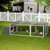 Gulches Gray Wooden Chicken Coop Outdoor Hen House with Nesting Box Weatherproof Asphalt Roof Metal Mesh Run 1 Piece 20 Sq Ft - 3 of 4