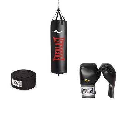 Everlast 100 LB Nevatear Heavy Bag Boxing Kit w/ Pro-Style Gloves and Hand Wraps