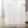 NicBex Room Divider Folding Woven Privacy Screen with Wood Legs Partition for Home & Office - 2 of 4