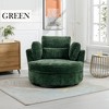 Hrinhom 42" W Oversized Barrel Chair,Modern Chenille Swivel Sofa Chair with Metal Base - 4 of 4