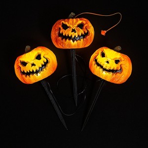 Magic Power Evil Jack-O'-Lantern Pathway Markers - 16 in - Orange - 1 of 1