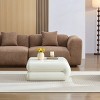 31.5" Modern Fiberglass Square Coffee Table with Unique Stacked Shape, Contemporary End Table for Living Room or Apartment-Panipeachy - 2 of 4