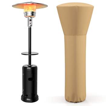 Costway Patio Propane Heater 48,000 BTU 87 inches Tall W/ Table & Cover
