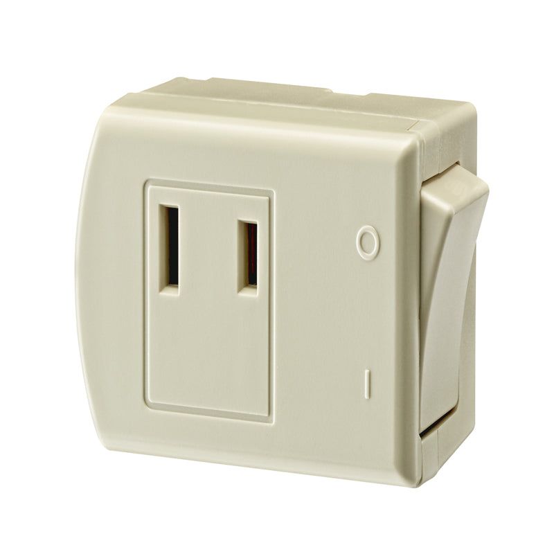 Leviton 13 amps Double Pole Plug-In Switch Tap Ivory 1 pk, 1 of 4