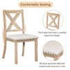 ChicFurnit Dining Sets Extendable Table Set with Footrest Upholstered Chairs and Bench for Kitchen Dining Room, Beige, 64.5"*40.25"*8.75" - 4 of 4