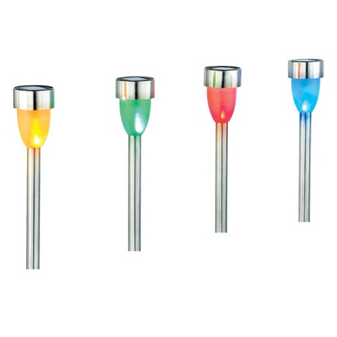 Collections Etc Multicolor Solar Flame Realistic Flickering Garden Stakes - image 1 of 2