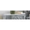 NicBex Oval Faux Marble Top Nightstand,Button Tufted Bedside Tables with 2 Drawers for Bedroom,Living Room - 4 of 4