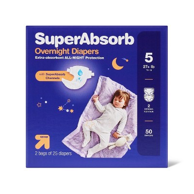 Disposable Overnight Diapers Giant Pack - Size 5 - 50ct - up & up™