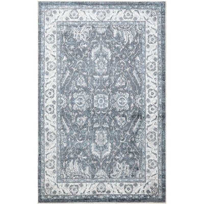 Nourison Astra Machine Washable Back to College Vintage Bordered Indoor Flatweave Rug