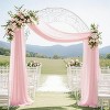 Artloge 7.9Ft Metal Garden Arch Trellis,Garden Arbor Trellis for Climbing Plants Roses Vines,Flower Arch Wedding Arch Stand for Lawn,White - 2 of 4