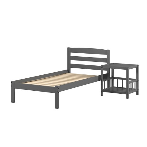 Donco Kids Econo Scandinavian Twin Dark Grey Bed With Pet Nightstand ...