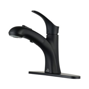 CASAINC Bathroom Faucet with Pull Out Sprayer Faucet Utility Sink Faucet with Deck Mount 1 Hole or 3 Holes - 1 of 3