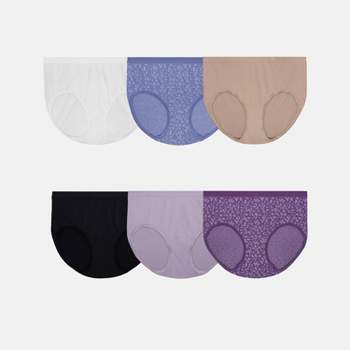 Fruit Of The Loom Women's 6pk Breathable Cooling Striped Briefs