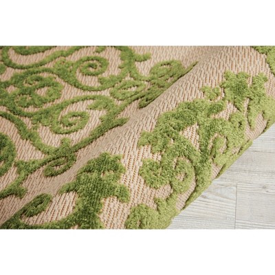 EcoChic Green Vine 32" x 4" Synthetic Rectangular Outdoor Rug