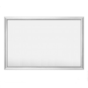 Apmir 48 in. W x 32 in. H Rectangular Diamond Shape Aluminum Alloy Frame and Tempered Glass Wall Mirror in Brushed Silver - 1 of 4