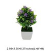 Unique Bargains Artificial Plants 17-Bud Square Pot Plum Blossom Arrangement Plastic 2.95"x2.95"x8.27" 1 Pcs - 3 of 4