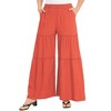 Collections Etc Tiered Gathered Wide Leg Elasticized Waist Pants - 4 of 4