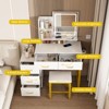 KTMBDW Makeup Vanity Desk with Mirror and Lights, Vanity Table Set with Storage Drawer, Chair and Two Shelves, Dressing Table for Bedroom, White - 4 of 4