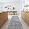 Hallways Runner Rug 2x6 Kitchen Rug Non-Slip Washable, Distressed Vintage Floral Throw Rugs with Rubber, Low Pile Long Entryway Rug for Bathroom - 2 of 4