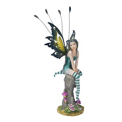 Design Toscano Lochloy House Striped Stockings Fairy Statue : Target