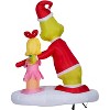 Grinch Airblown Inflatable Passing Out Candy Canes to Cindy Lou Scene Dr. Seuss, 5.5 ft Tall - 4 of 4