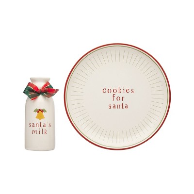 Image of Pearhead Santa Cookies & Milk Holiday Set