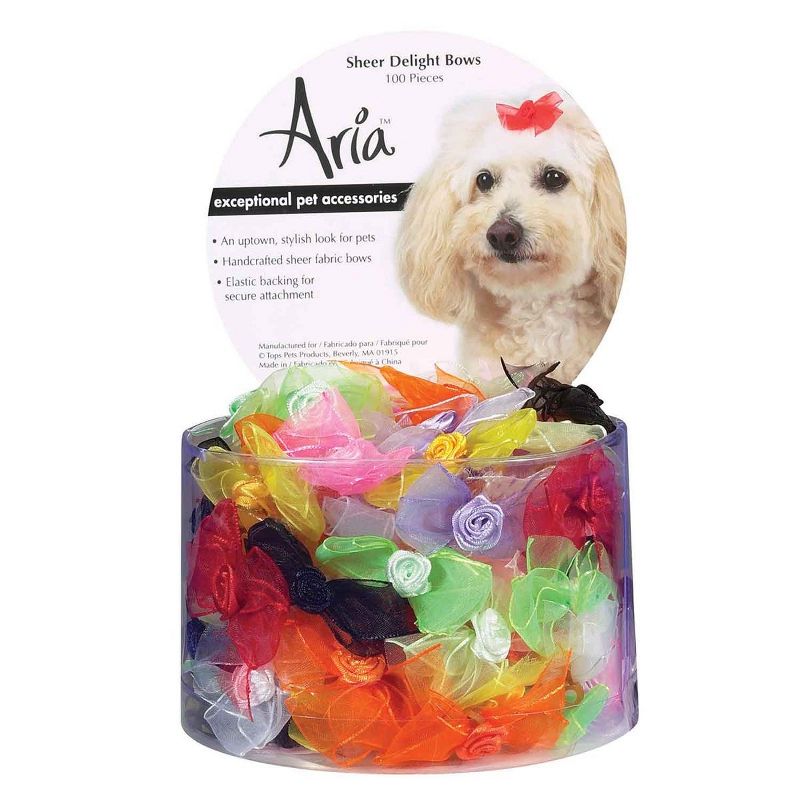 Aria Sheer Delight Bow Canister 100 pieces, 1 of 2