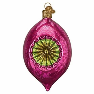 Old World Christmas Blown Glass Ornament for Christmas Tree, Dazzling Fuchsia Reflection - 1 of 4