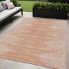Salmon And Ivory Abstract Washable Indoor Outdoor Area Rug - 2 of 4