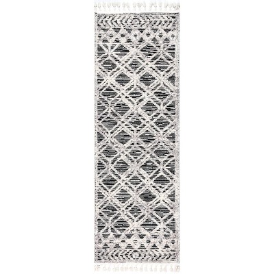 Nuloom Ansley Moroccan Lattice Tassel Indoor Area Rug