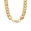 Steeltime 24" Men's 18k gold plated stainless steel cuban link chain necklace - 2 of 4