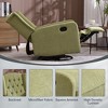 360° Swivel Rocking Recliner Chair, Glider Nursery Chair with Adjustable Footrest, Ergonomic Lounge Recliner - 3 of 4