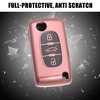 Unique Bargains Silicone Smart Key Fob Cover for Peugeot 207 307 308 407 3008 - 4 of 4