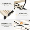 Queen Bed Frame with Height-Adjustable Upholstered Headboard, Platform Bed with Wooden Slats Support, No Box Spring Needed, Black - 4 of 4