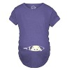 Maternity Baby Peeking T Shirt Funny Pregnancy Tee For Expecting Mothers - Crazy Dog Maternity T Shirt - 2 of 4