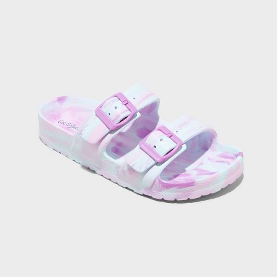 Kids' Noa Solid Footbed Sandals - Cat & Jack™ Purple 2 : Target