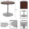 Hampden Furnishings 36" Bennet Collection Round Dining Table Gray/Mahogany - 4 of 4