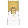 Elegant Lighting Harris 1 light Brass and Clear Bath Sconce - 2 of 3