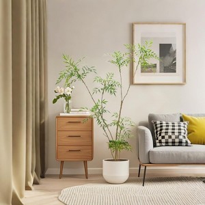 GAOMON 6 FT Artificial Mahonia Fortunei Tree,Realistic Fake Umbrella Plants in Pot,Large Faux Mahonia Plants - 1 of 4