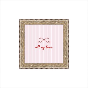 Petal Lane 9"x9" All My Love Fancy Framed Wall Art Gold - 1 of 3