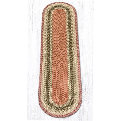 Earth Rugs Olive, Burgundy & Gray Oval Braided Jute Rug – Handcrafted Rustic Farmhouse Accent for Kitchen, Entryway & Living Room