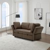 LOVMOR Contemporary Modern Upholstered Fabric Sofa with Storage Seats and Ottomans, 2 Seater Sofa Fabric Couch with Adjustable Arms and Backs - 4 of 4