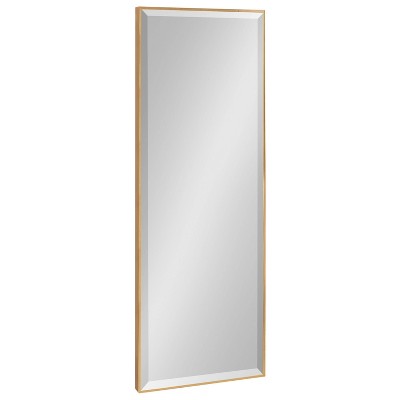 16.7" x 48.7" Rhodes Full Length Wall Mirror Gold - Kate & Laurel All Things Decor