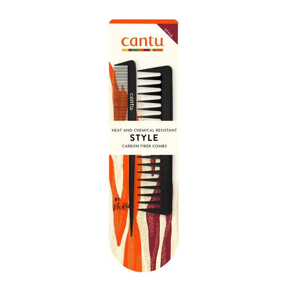 Photos - Hair Dryer Cantu Style Carbon Fiber Combs - 2ct 
