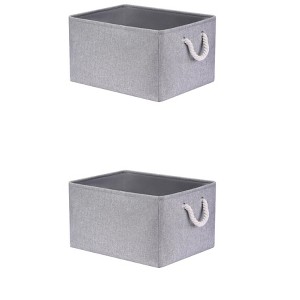 REGALWOVEN Storage Bin with Handles for Closet Organizing Clothes 2 Pcs - 1 of 4