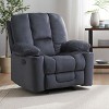 Sapphtopaz Modern Manual Recliner Chair Accent Chair Push Back Upholstered Chair with 2 Cup Holders Recliner Chair for Bedroom, Living Room - 2 of 4